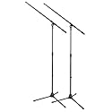 OnStage MS7701B Euro Boom Microphone Stand Bundle (Black) (2 Items)