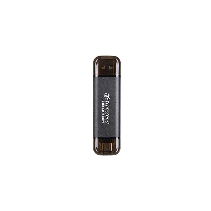 Transcend ESD310 256GB External SSD, Up to 1,050MB/s, Dual USB Flash Drive for iPhone/iPad/Mac/Windows, Android/Tablet/PC, USB 3.2 Gen 2 Thumb Drive