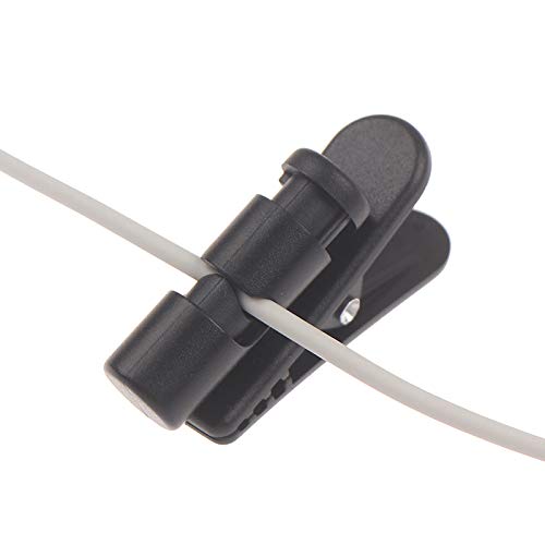 VizGiz 5 Pack Headphone Wire Clip Headset Cable Clamp Earbud 0.5-4mm Cord Collar Hook for Cell Phone Earphone Broadcast Microphone Walkie-Talkie…