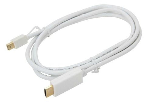 AYA 6Ft (6 Feet) Mini DisplayPort/Thunderbolt to HDMI Male to Male Cable with Audio Output for Apple MacBook, MacBook Pro, MacBook Air, iMac