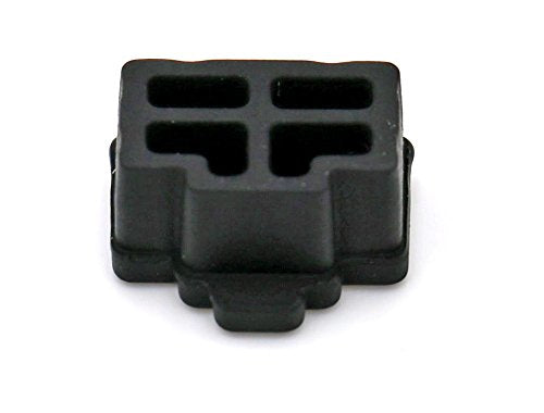 iExcell 200 Pcs Black Ethernet Hub Port RJ45 Anti Dust Cover Cap Protector Plug