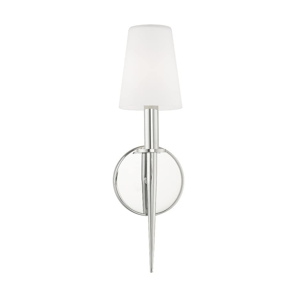 Livex Lighting 41692-35 Ada Wall Sconce, Polished Nickel
