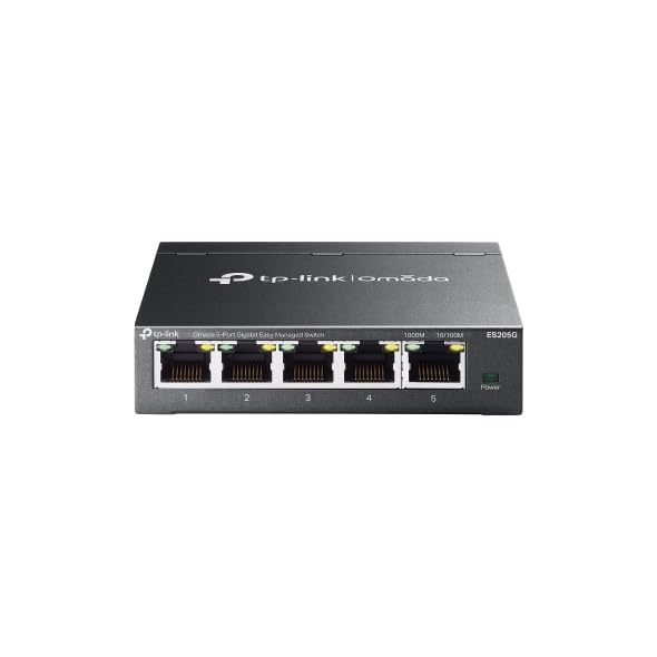 TP-Link Omada 5 Port Gigabit Easy Managed, Switch, VLAN, Auto Loop Prevention, IGMP Snooping, Fanless, Managed by Omada, Durable Metal w/Shielded