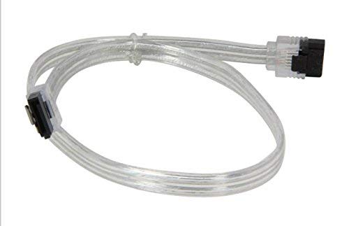 Coboc SC-SATA3-18-LL-SL 18" SATA III 6Gb/s Data Cable w/Latch Silver