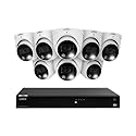 Lorex N4K3SD-168WD-2 Lorex Fusion 4K 16-Channel 3TB Wired NVR System with 8 E893DD Smart Deterrence Dome Security Cameras