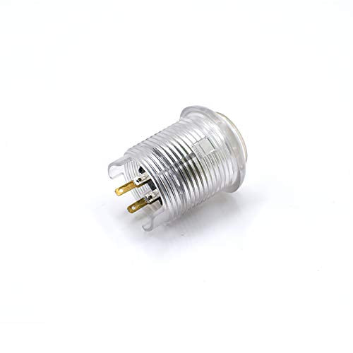 Arcity 8 Pcs Arcade LED Push Buttons Illuminated Light 6 × 30mm Buttons + 2 × 24mm Buttons with Built-in Microswtich for Arcade Machine Video Game