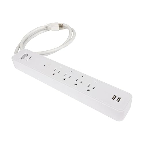 MaxLite, APS-6/USB/SMTR, Smart Advanced Power Strip, 4 AC Outlets, 2 USB Ports, 245 Joules of Surge Protection, App Controlled, Google & Alexa