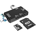 Card Reader Memory Card Reader Micro SD Card Reader USB 2.0 SD Card Reader with OTG and Type C Adapter