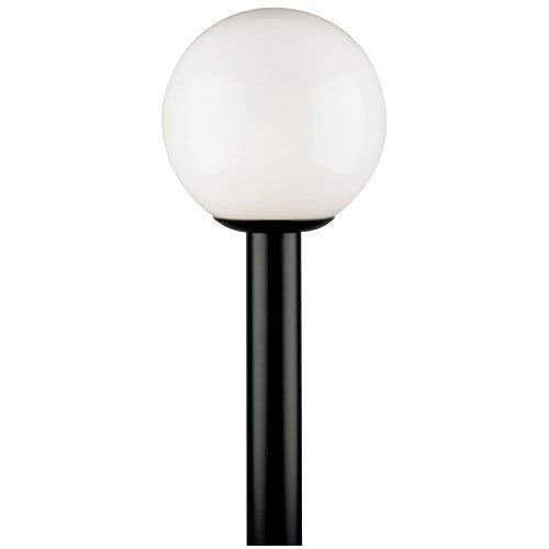 Westinghouse 6686100 One-Light Post-Top Exterior Lantern, Black Finish Polycarbonate with White Acrylic Globe