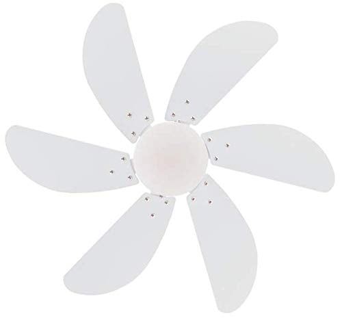 Ciata Lighting Turbo Swirl 30-Inch Ceiling Fan in White Finish with Dimmable LED Light Fixture in Opal Frosted Glass with White Blades