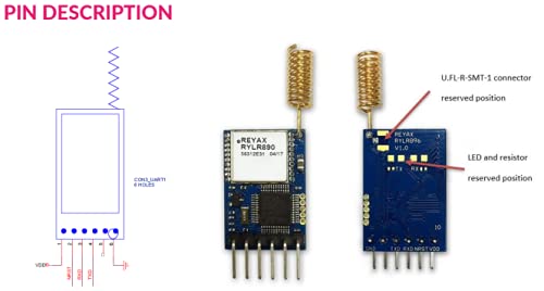 REYAX RYLR896 Lora Module SX1276 UART 868MHz 915MHz Antenna at Command FCC NCC