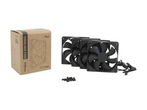 Rosewill 120mm Case Fan 4-Pack, Long Life Sleeve Bearing Computer Case Fan ROCF-13001, Ultra Quiet Computer Cooling Fan 4 Pack 120 mm Standard Case