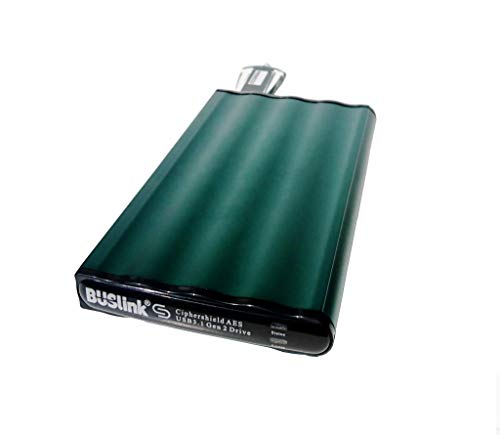 Buslink CipherShield USB 3.1 Gen 2 FIPS 140-2 Level 2 HIPAA 256-bit AESHardware Encrypted External Disk-On-The-Go Portable Slim SSD Drive (500GB)