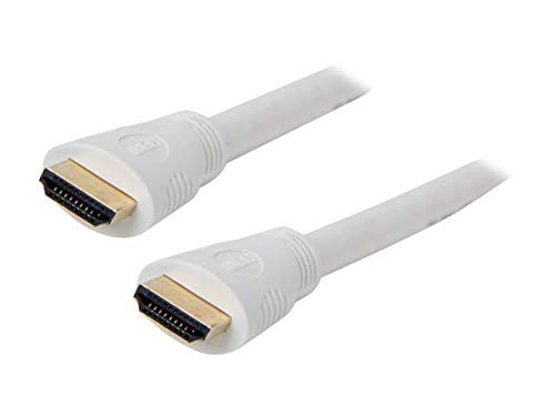 Nippon Labs NMHD-10MM-WT 10-Feet High Speed HDMI with Ethernet cl2 Rating, White Cable M/M 28 AWG Gold Plated