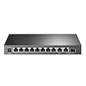 TP-Link TL-SG1210MP, 8 Port Gigabit PoE Switch, 8 PoE+ Ports @123W, w/ 2 Uplink Gigabit Ports + 1 Combo SFP Slot, Plug & Play, Extend, Priority