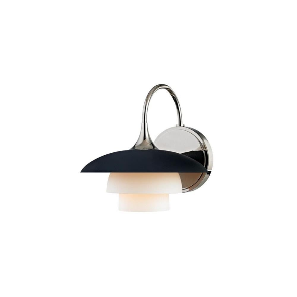 Hudson Valley Lighting 1011-PN Barron - 1 Light Wall Sconce 8.25 inches Tall and 8 inches Wide - Polished Nickel