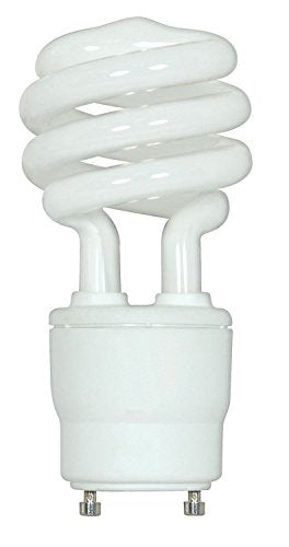 (2-Pack) Satco S8205 18-Watt 2700K GU24 Base Mini Spiral Compact Fluorescent Lamp, 75W Equal