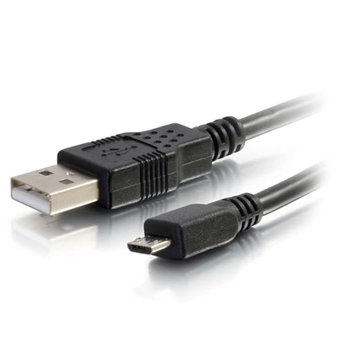C2G Legrand USB A to B Cable, Male to Male USB Cable, Micro USB Cable, 2 Meters (6.56 Foot) Data Transfer Cable, Black USB Cord, 1 Count, C2G 27365