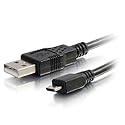 C2G Legrand USB A to B Cable, Male to Male USB Cable, Micro USB Cable, 2 Meters (6.56 Foot) Data Transfer Cable, Black USB Cord, 1 Count, C2G 27365