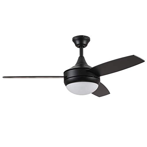 Harbor Breeze Beach Creek 44-in Matte Brown LED Indoor Ceiling Fan with Light Kit and Remote (3-Blade)
