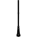 Gama Sonic Imperial III Lamp Post for Outdoor Solar Post Light with 3" Fitter Mount, 79" Tall, Black Heavy Duty Cast Aluminum, Universal Fit 3inch