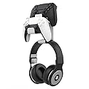 Moko Controller Holder Dual Gamepad Controller & Headphone Hanger Compatible with Xbox One, Xbox 360, PS3, PS4, PS5, PC, STEAM, Switch/Switch 2, Wall