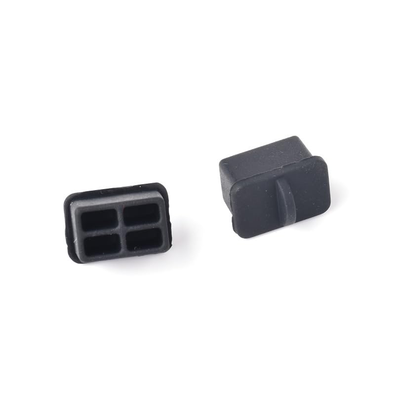 200PCS Hub Port RJ45 Anti Dust Cover Cap Protector Plug Black Silicone Ethernet