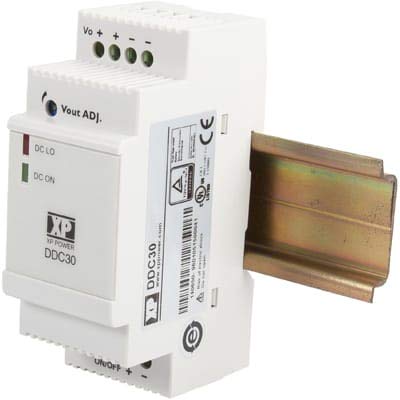 XP POWER DDC3024S15 Isolated DC/DC Converter DIN Rail PS 30W 15V 2A, Adj Vout, 9-36Vin