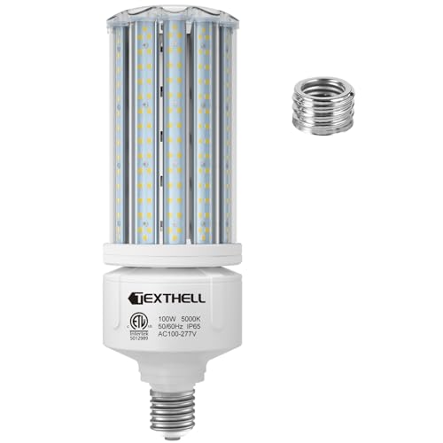 TEXTHELL Led Corn Light Bulb 100W 15000LM Bright 5000K Led Bulb E26/E39 Base 1000W Equivalent Metal Halide HID CFL for Indoor Outdoor Lighting