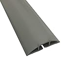 Kable Kontrol Floor Cord Cover kit - 6 Feet Long Gray Plastic Cable Protector, Hides Cords and Conceals Wires, for Extension Cord Cable Management