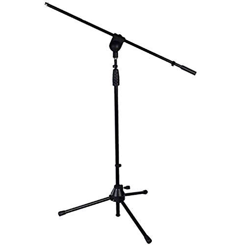 LyxPro Microphone Stand Boom Arm Tilting Rotating Floor Podium Stage or Studio Strong Durable And Foldable Height 38.5"- 66" Extends Arm to 29 3/8"