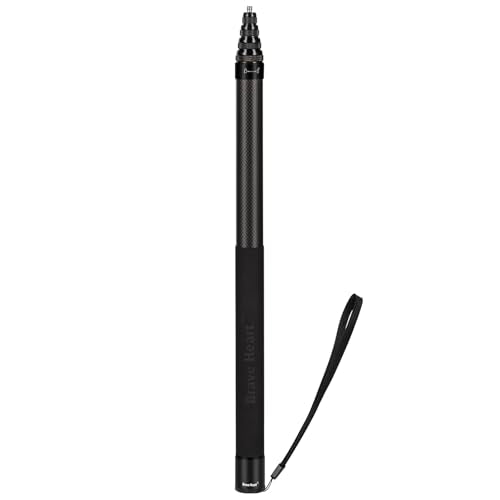 17-118"/3.0m Carbon Fiber Invisible Selfie Stick 9.8ft Extended Super Long Pole for Insta360 X5/X4 Insta 360 X3 ONE X2, ONE R, ONE X, ONE GO 3S 3 2