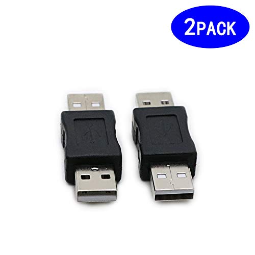 rgzhihuifz 2 Pack USB Male to USB Male Gender Changer Adapter Coupler Converter