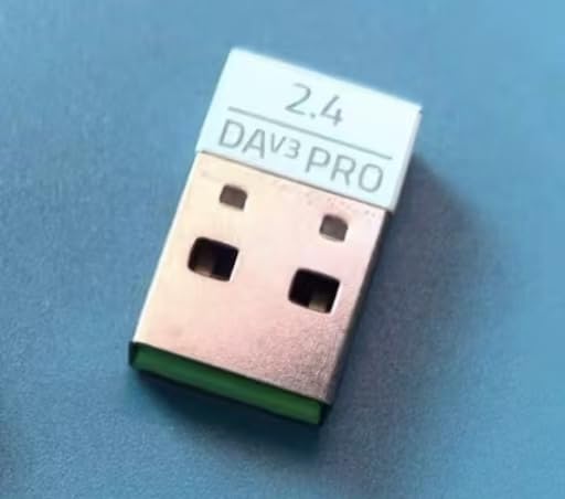 Fits for USB Replacement USB Dongle Receiver Adapter for Razer Viper V2 Pro Wireless Gaming Mouse (White)