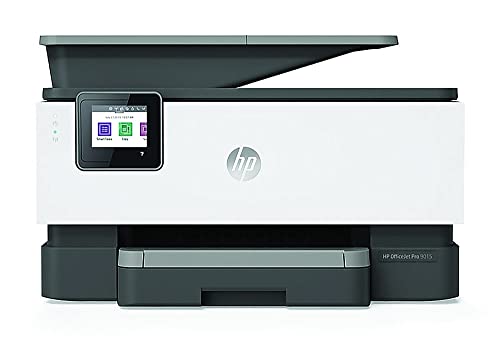 HP OfficeJet Pro 9015 All-in-One Wireless Printer, with Smart Home Office Productivity, Instant Ink, Works with Alexa (1KR42A)
