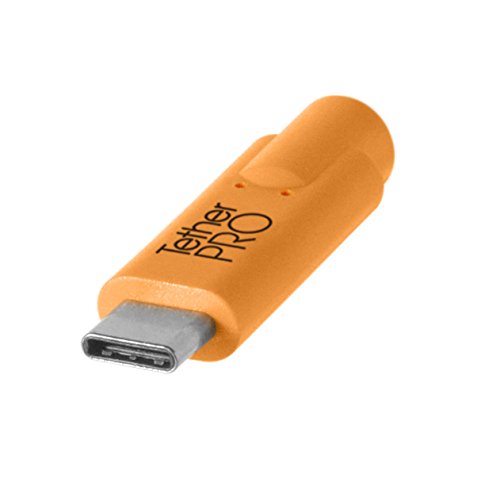 Tether Tools TetherPro USB-C to 3.0 Micro-B Right Angle Cable, 15', Orange