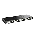 D-Link Ethernet Switch, 16 Port Gigabit Slim Switch Plug and Play, Unmanaged, Metal Housing, Quiet Fanless Design, IEEE 802.3az EEE, 5-Year Limited