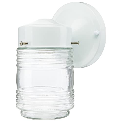 Nuvo Porch - 1 Light Mason Jar Outdoor Wall Mount in Traditional Style-8.5 Inches Tall and 4 Inches Wide