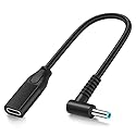 RAINSUNG USB-C to Smart Blue Tip Adapter Charging Cable for HP Laptop 19.5v 45w 65w, Female USB C Converter Power Charger Adapter Cord for X360