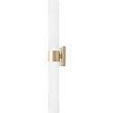 Capital Lighting 646221SF Sutton Transitional Minimalistic Soft White Glass Wall Sconce Bath Vanity Bar, 2-Light 200 Total Watts, 29" H x 5" W, Soft
