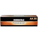 Duracell MN15P36 Standard Battery, AA, Alkaline, PK36 Lighting, 36 Count (Pack of 1), Black