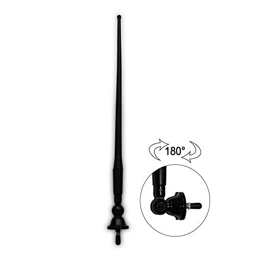 Herdio Waterproof Marine Radio Antenna 3.0mm Connector Rubber Duck Dipole Flexible Mast FM AM Antenna for Boat Car ATV UTV RZR SPA