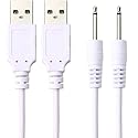 Welist 2 Pack 2.5mm Massager Charger?DC Charger Replacement DC Charging Cable? Set Compatible with,Compatible with Beauty Instrument USB Charger Cords