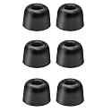 Klowcok Memory Foam Replacement Earbud Tips for TV Ears Digital Wireless Headset, in-Ear Headphones Tips, Comfort Fit 3 Pairs, Black (Medium)