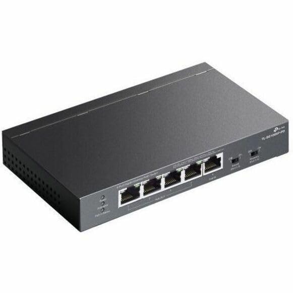 TP-Link TL-SG1005P-PD 5-Port Passthrough Gigabit Ethernet Switch - 1 PoE++ in @90W, 4 PoE+ Output up to 66W, Plug & Play, Extend Mode, QoS, IGMP, Auto