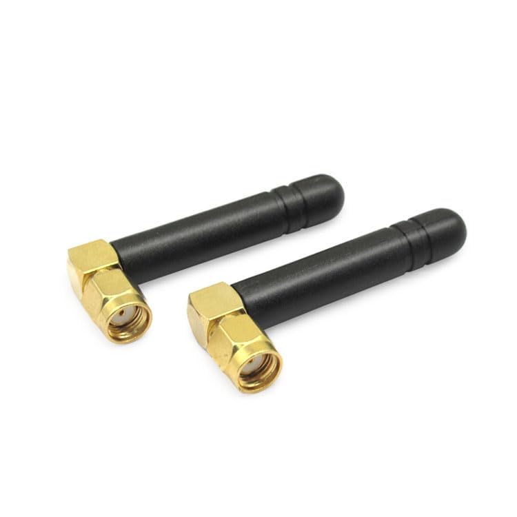 Mini Dual Band WiFi 6 2.4GHz 5GHz 5.8GHz MIMO 802.11 b/g/n/ac/ax RP-SMA Male Right Angle Antenna for FPV WiFi Bluetooth USB Adapter 6E PCIe Card Mini