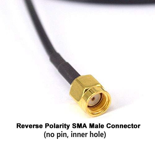 Boobrie RP-SMA Coaxial Cable 6.5ft/2M RG174 Cable RP SMA Male to RP SMA Female Low Loss Antenna Cable RP SMA Extension Cable for WiFi Antenna 4G etc