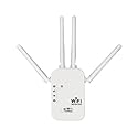 Wireless WiFi Signal Booster Amplifier, 1200Mbps Four-Antenna Repeater, Suitable for Home and Office WiFi Through-Wall Wireless Internet Network