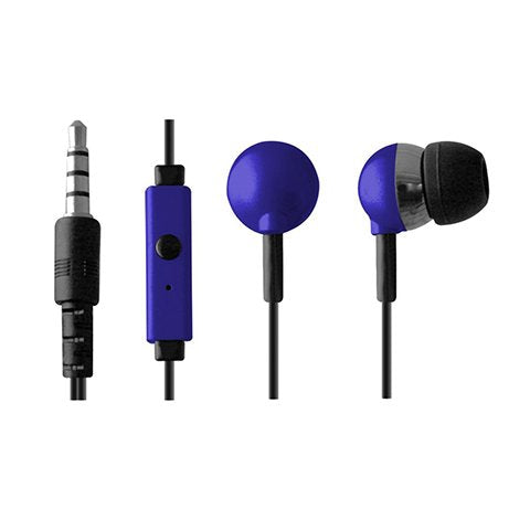 Sentry Stereo Earbuds w/Mic Blue