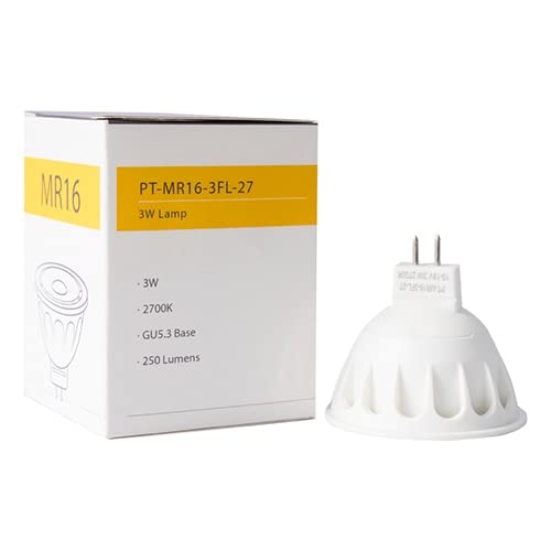 SPW Pro-Trade MR16 LED 3W 250 Lumens 2700K 38 Degree PT-MR16-3FL-27 30,000 Hours 10-18V Low Voltage 12v Landscape Lighting Bulb Dimmable Lamp
